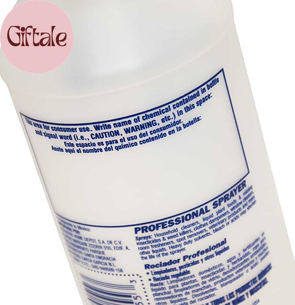 Professional Sprayer Bottle – 32 Oz (Case of 12) – HDPRO1 – Versatile Adjustable
