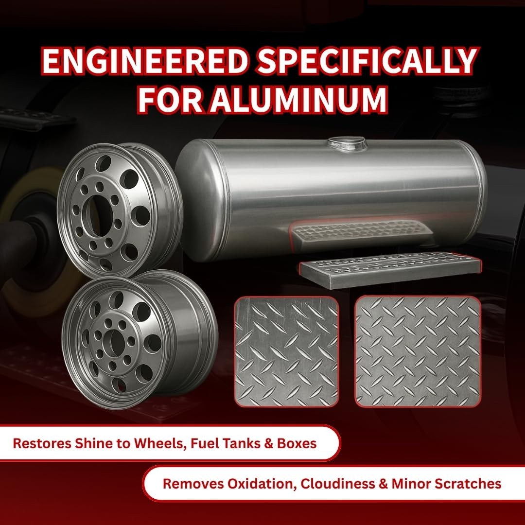 Aluminum Polishing Mini Kit with Buffing Wheels Compounds & Polisher