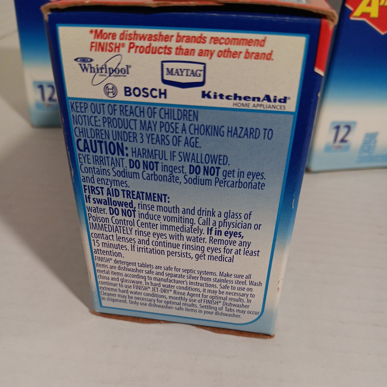 Finish Powerball 8.5 Oz Powerball Tabs 12 Dishwasher Pods All in 1 Fresh Scent