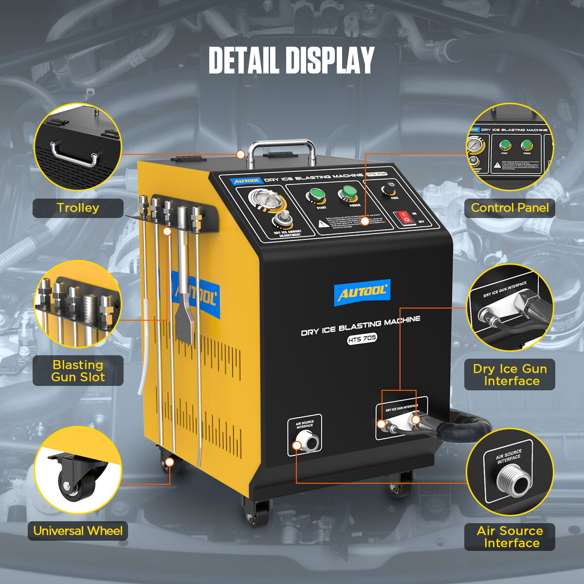 AUTOOL Dry Ice Blasting Machine Blaster Cleaner Engine MISSING ROD ATTACHMENT