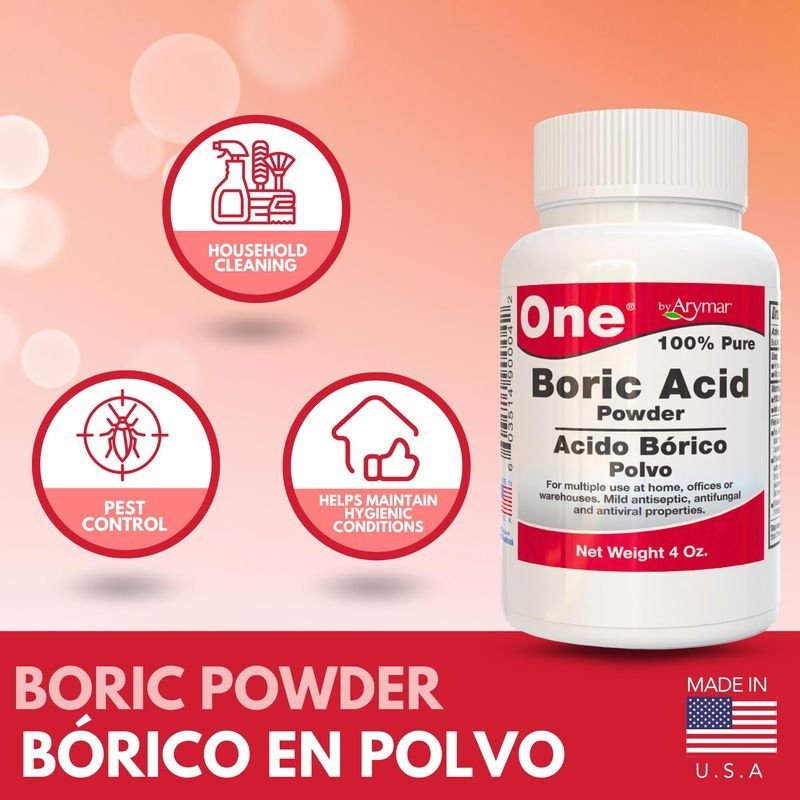 Pure 100% Boric Powder, Multipurpose Household Freshener/Cleaner, MADE IN USA