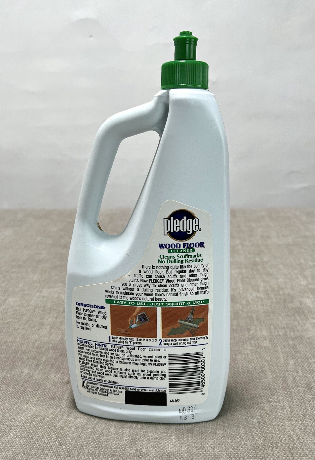 Pledge Wood Floor Cleaner Vintage 1998 No Dulling Residue Prop HTF 95% Full