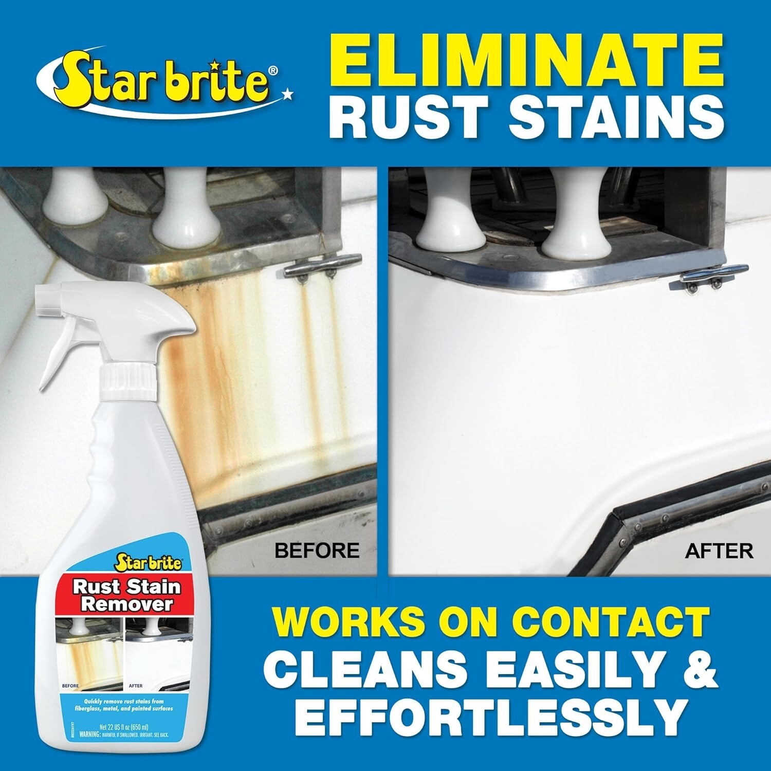 Star Brite Rust Stain Remover Spray – Instantly Dissolve Corrosion Stains