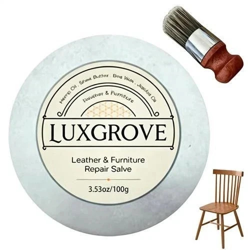 LUXGROVE Wood Finish Restorer | Portable Cleaner Cream with Brush | Cabinet And