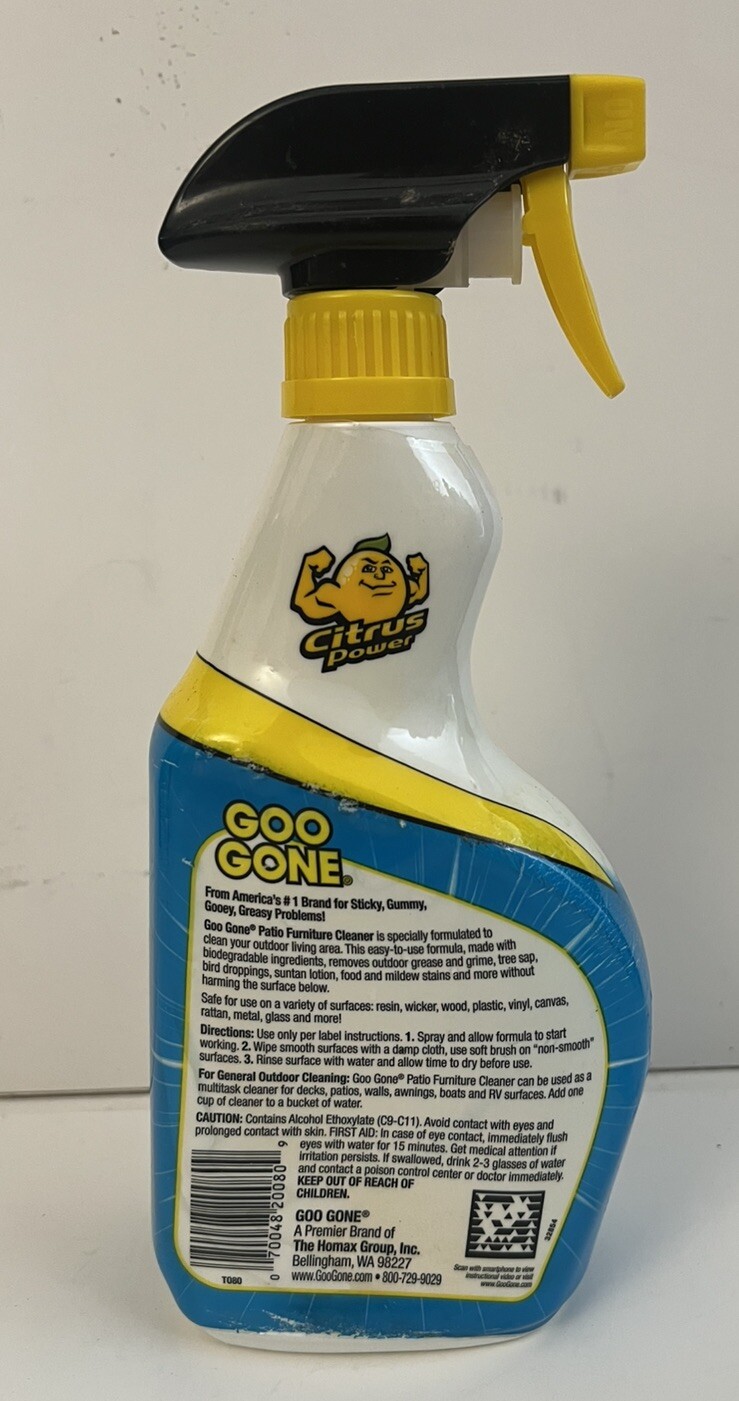 Goo Gone Outdoor Patio Furniture Cleaner Spray 24 oz. Discontinued Lot Of 3