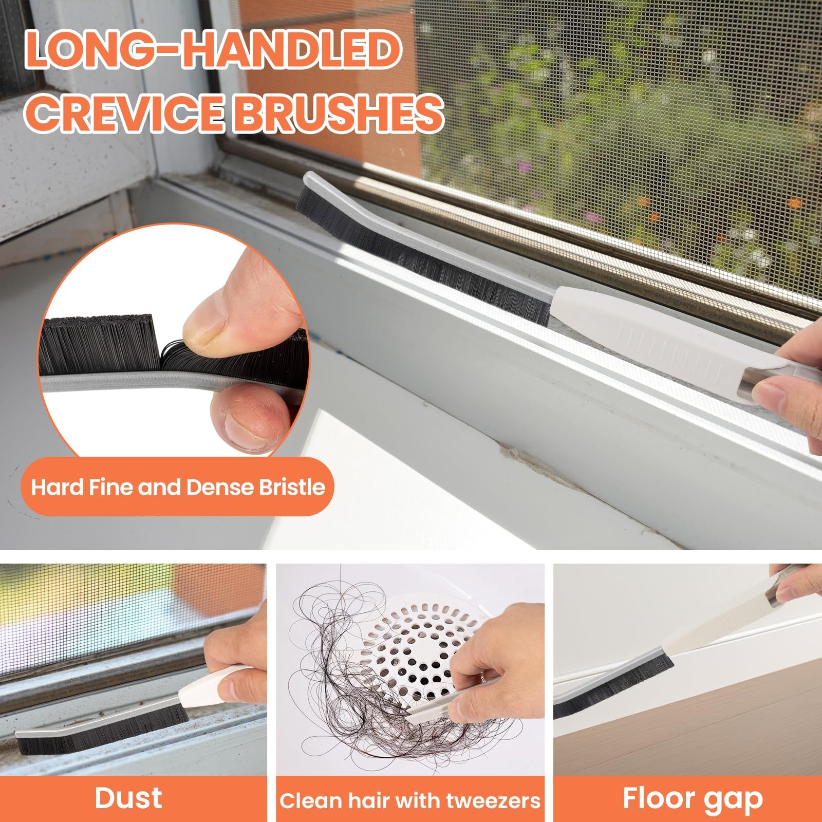 12pcs Window Track Cleaner Tool Set, Window Sill & Groove Cleaning Brushes wi…