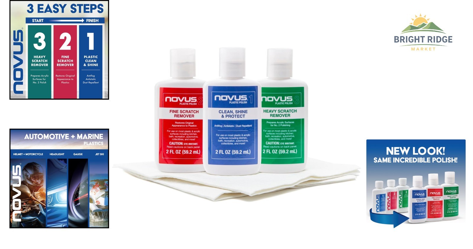 Heavy Scratch Remover with Clean & Shine for Automotive and Multi-Surface Care
