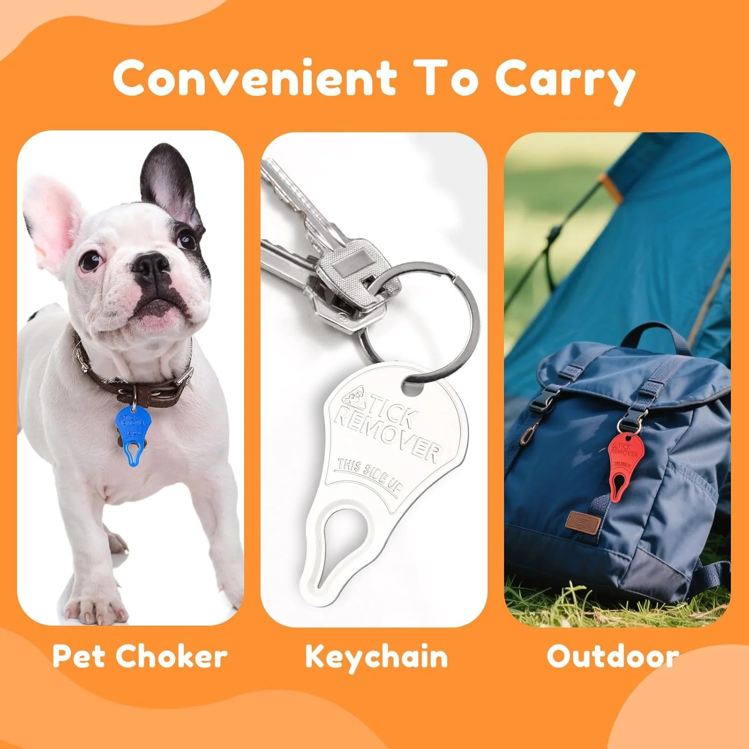 3 Pack Portable Tick Removal Tools Tick Remover Tools for Dogs Pets and Humans
