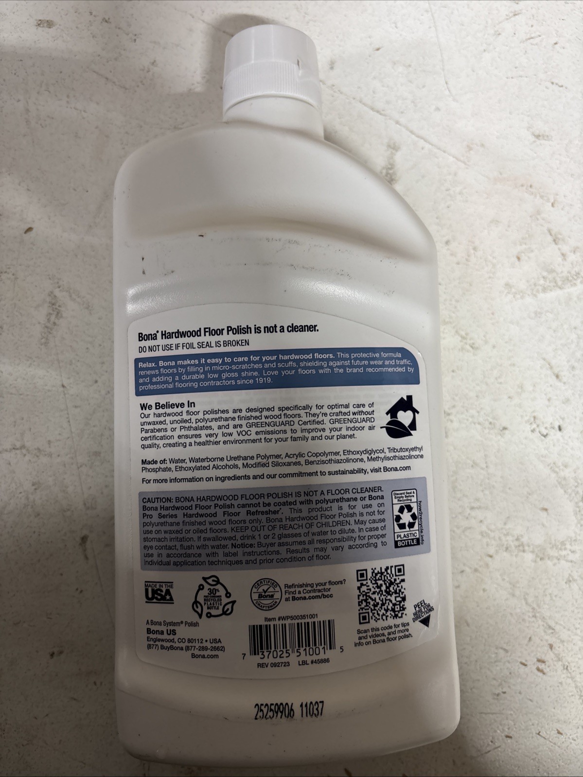 Bona Hardwood Floor Polish Low Gloss Shine 32 Fl Oz (Pack of 1)