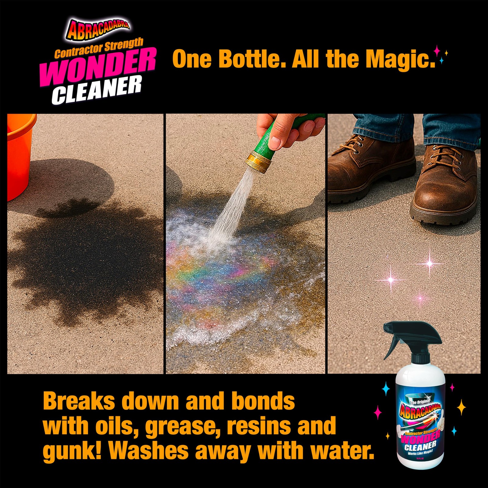 ® Contractor Strength Wonder Cleaner – As Seen on TV – 16 fl oz – Gunk & Buil…