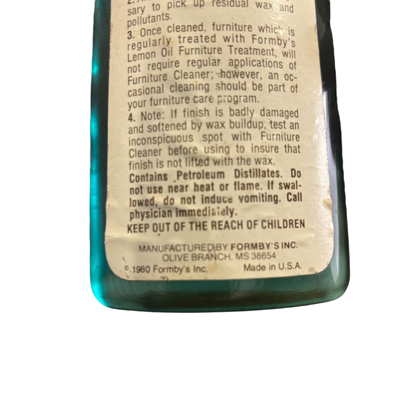 Vtg Formbys Furniture Cleaner 8 Fl Oz Wood Polish Furniture Care Restorer Discon
