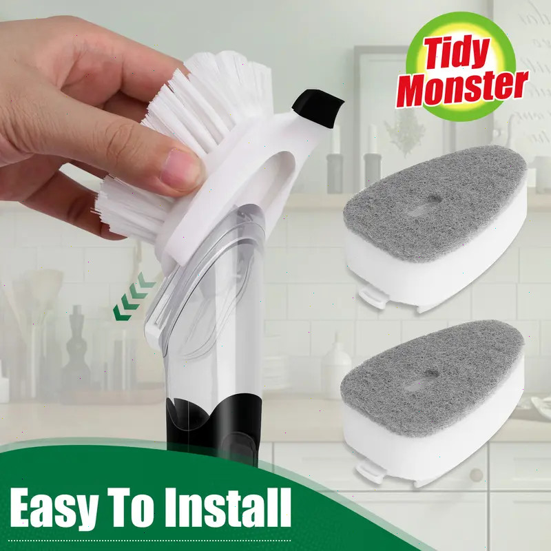 Soap Dispensing Dish Scrub Brush, Cleaning Brush for Kitchen, for Pot Pan Sink
