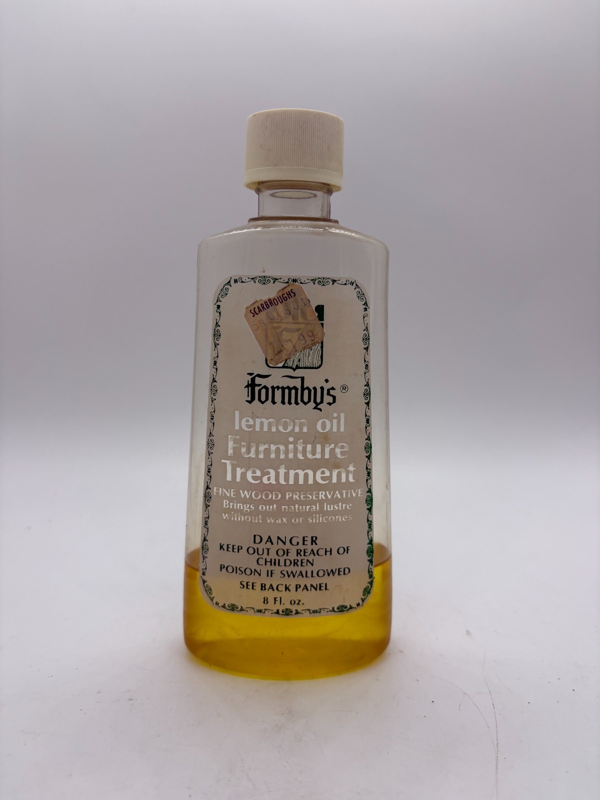 Vintage Formby’s Lemon Oil Furniture Treatment 8 fl oz Wood Preservative Used