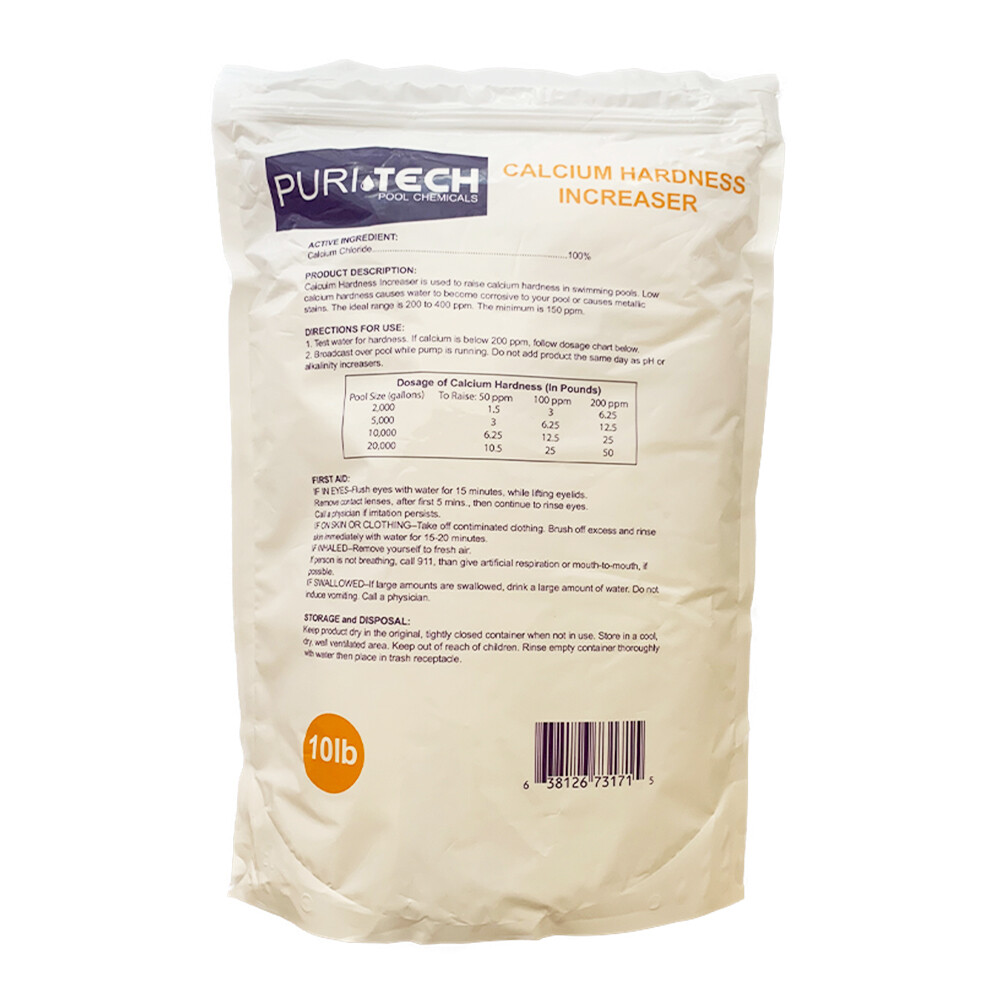 Puri Tech Chemical 10 lb Calcium Hardness Increaser & 10 lb Alkalinity Increaser