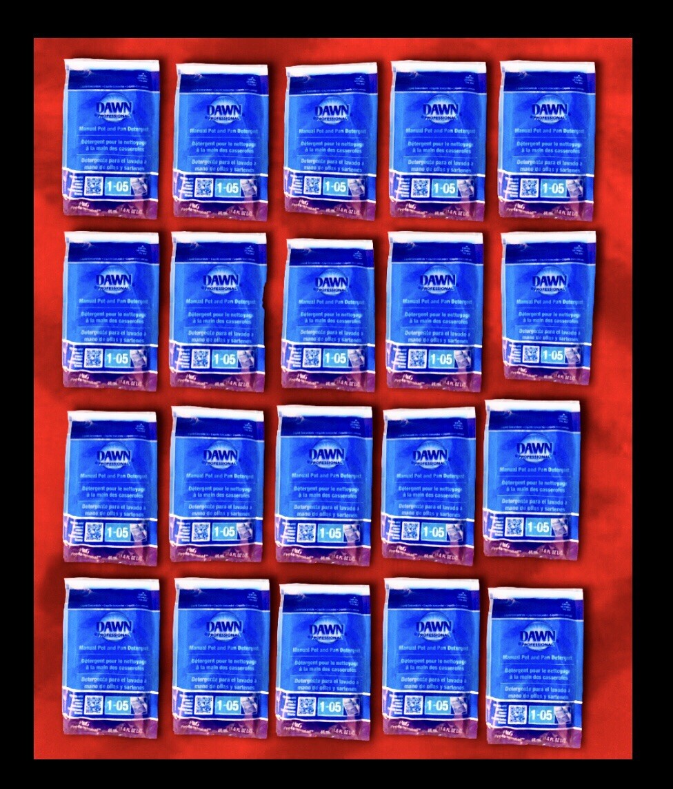 20pk Dawn professional dish detergent Manual Pot & Pan Concentrate 1.5oz/44ml Ea