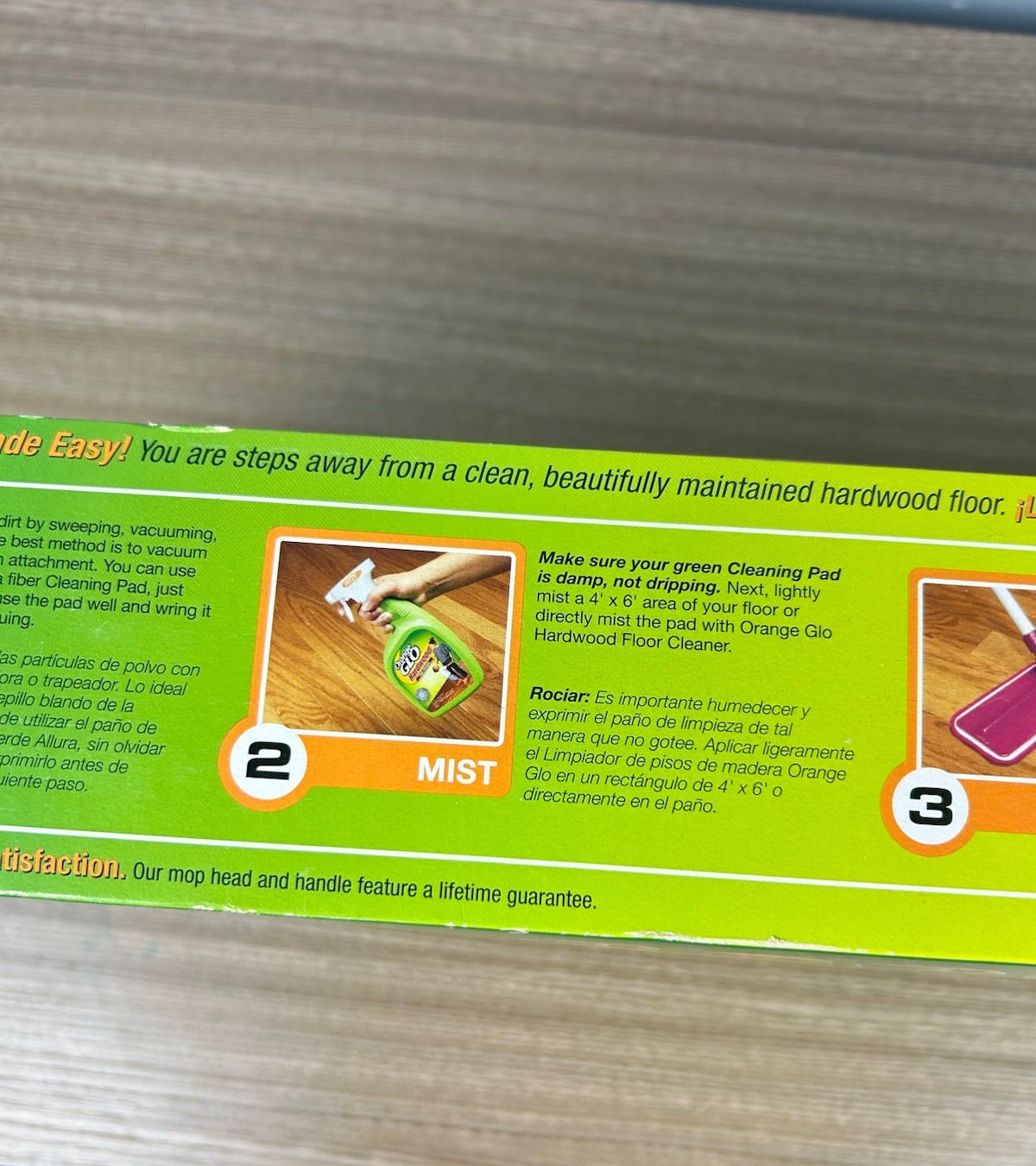 Orange Glo Hardwood Floor Care System Complete Kit New Old Stock 5 PC