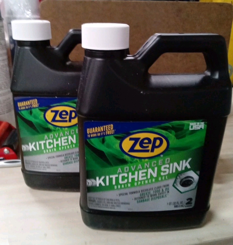 2 Pk, Zep Kitchen Sink Drain Opener Gel 32 Oz, 9012