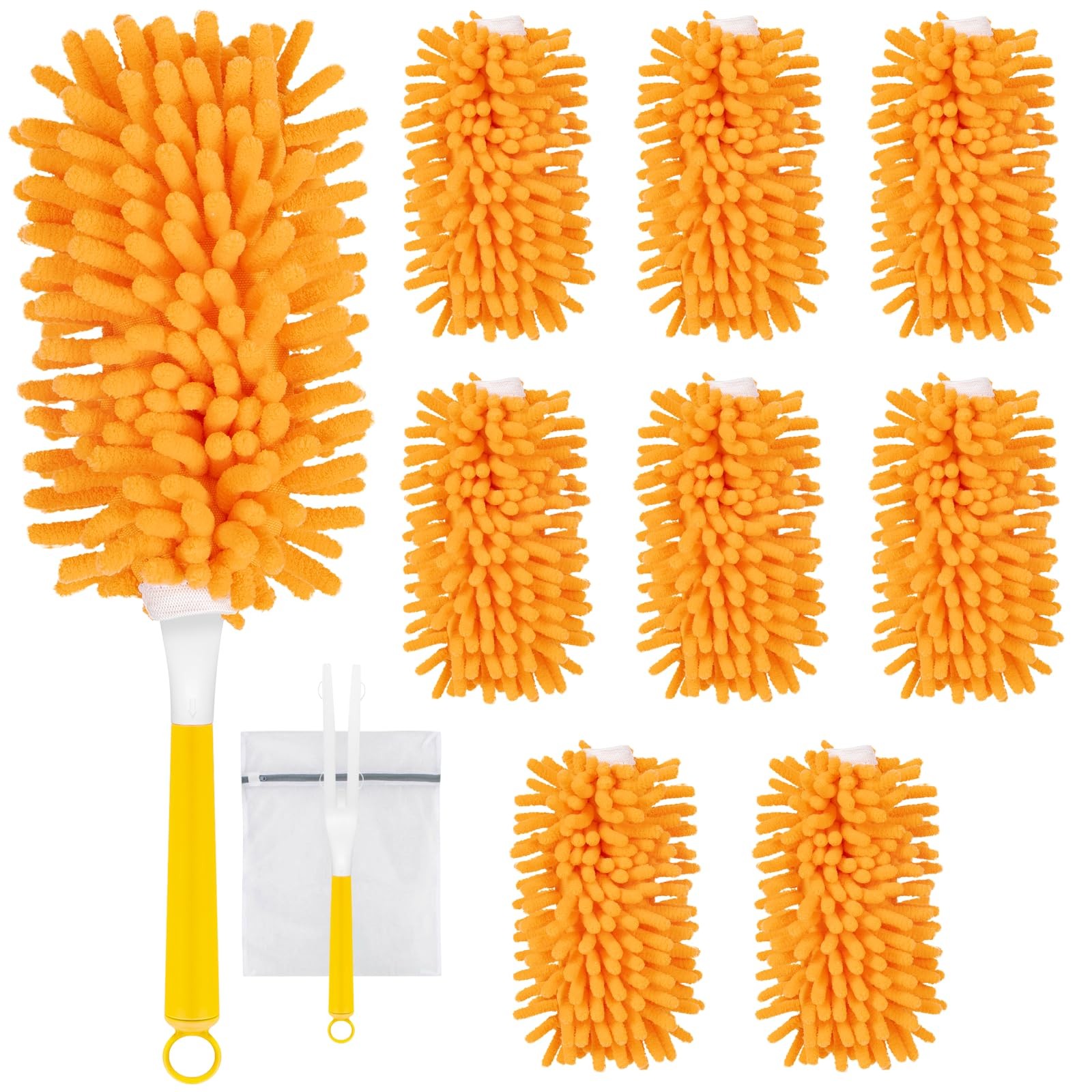 8 Pack Reusable Duster Refills with Swiffer Hand Duster, Washable Microfiber …