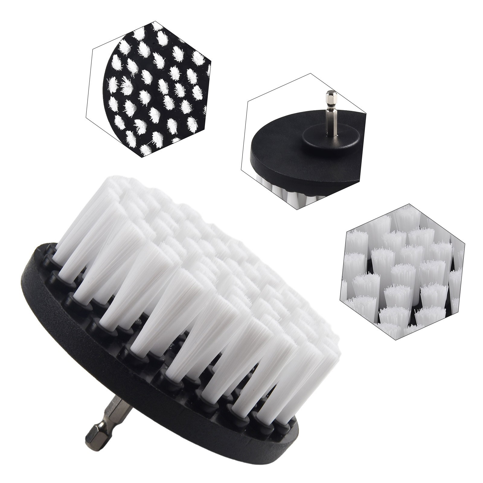 Drill Brush Electric Rotary Scrubbing Cleaning Strong Bristle Bathroom