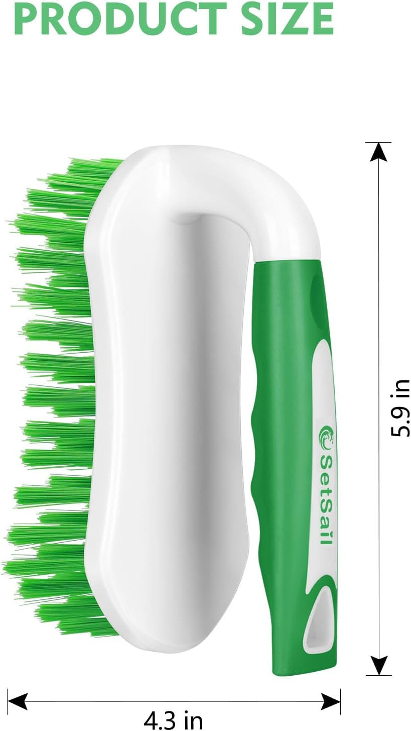 Scrub Brush, Heavy-Duty Scrub Brushes for Cleaning with Stiff Bristles Cleaning