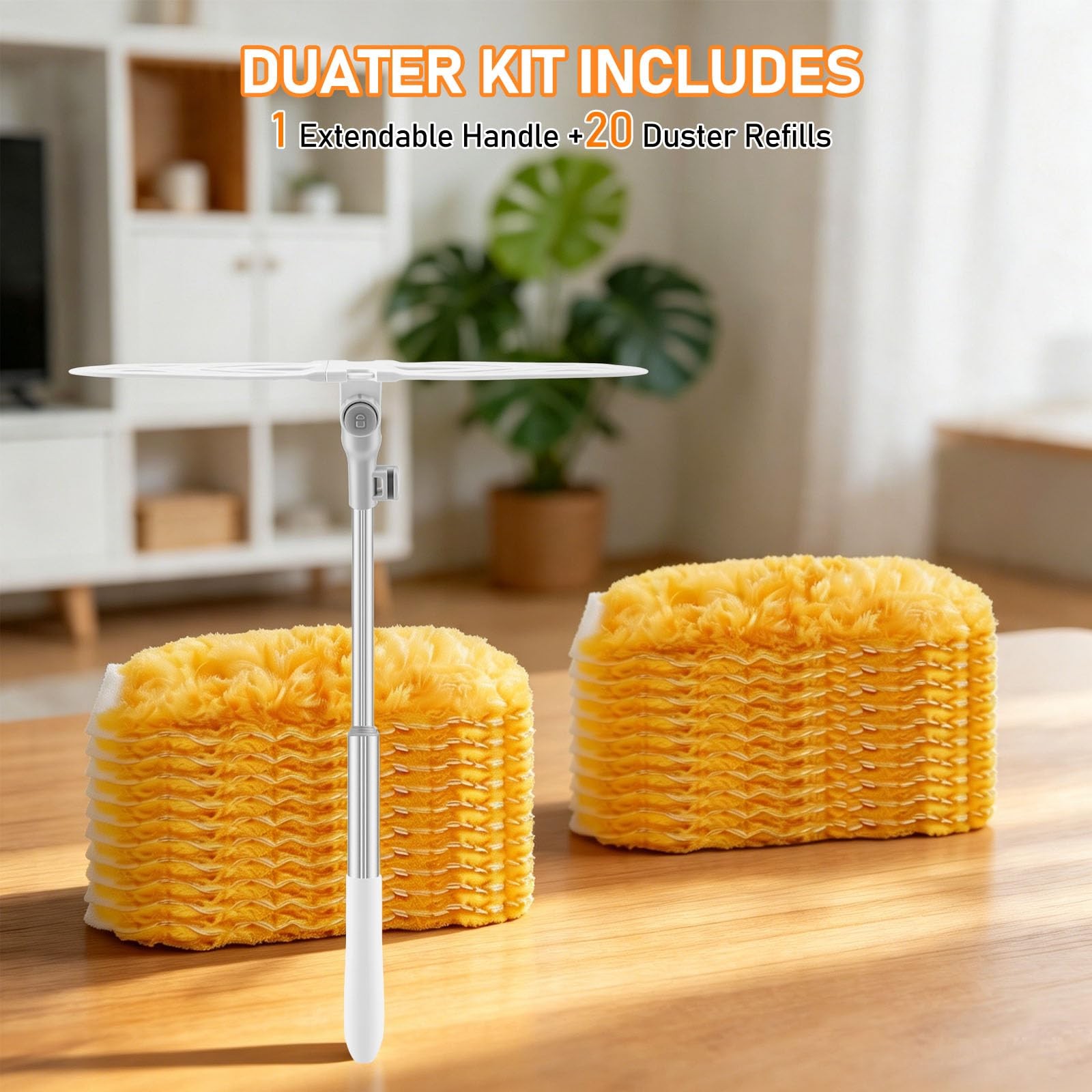 6 ft Extendable Duster Handle with 20 Refills, with Swiffer Dusters for Clean…