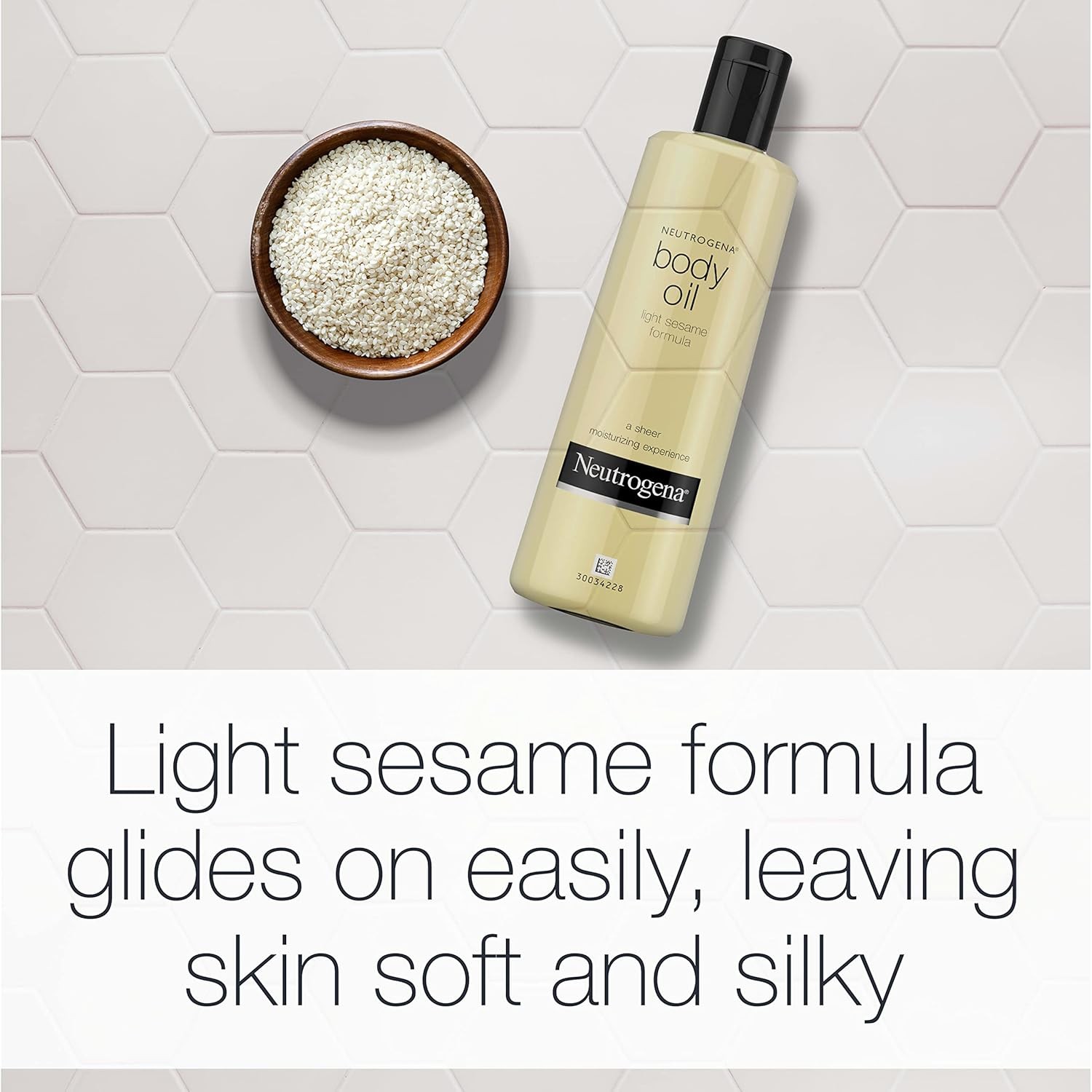 Neutrogena Body Oil Light Sesame Formula, Twin Pack of 16 fl oz, Radiant Glow