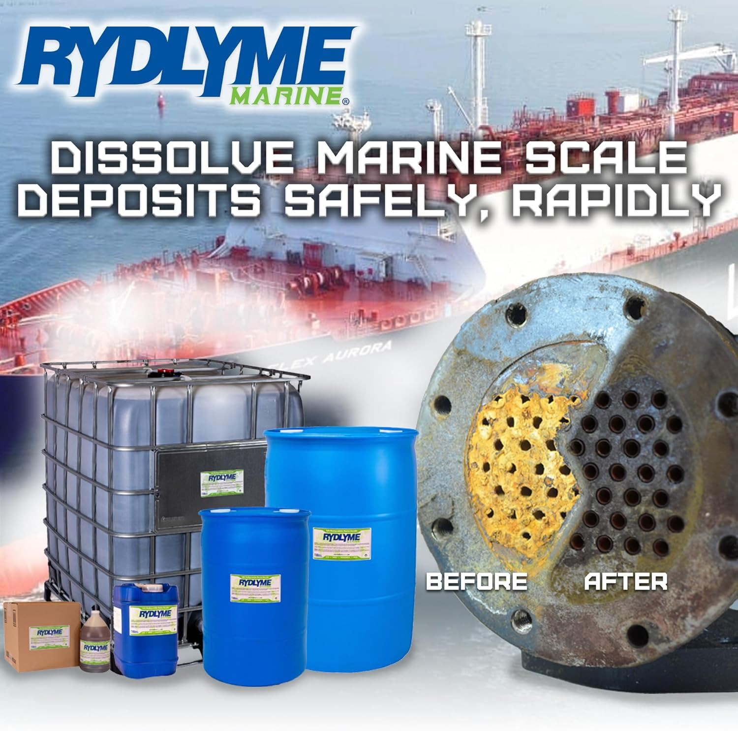 RYDLYME Marine Biodegradable Descaler (4, Gallon Bottle)