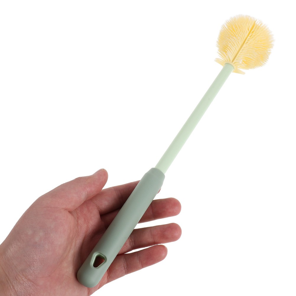 2Pcs Reusable Silicone Baby Bottle Cleaner Long Handle Brush for Home Use