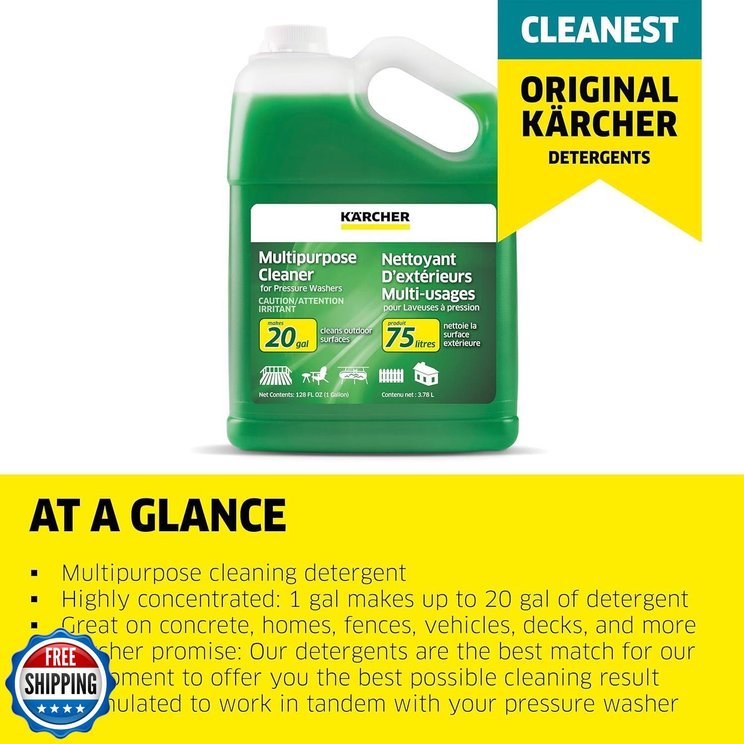 Kärcher Multi Purpose Pressure Washer Detergent, Removes Dirt and Grime from