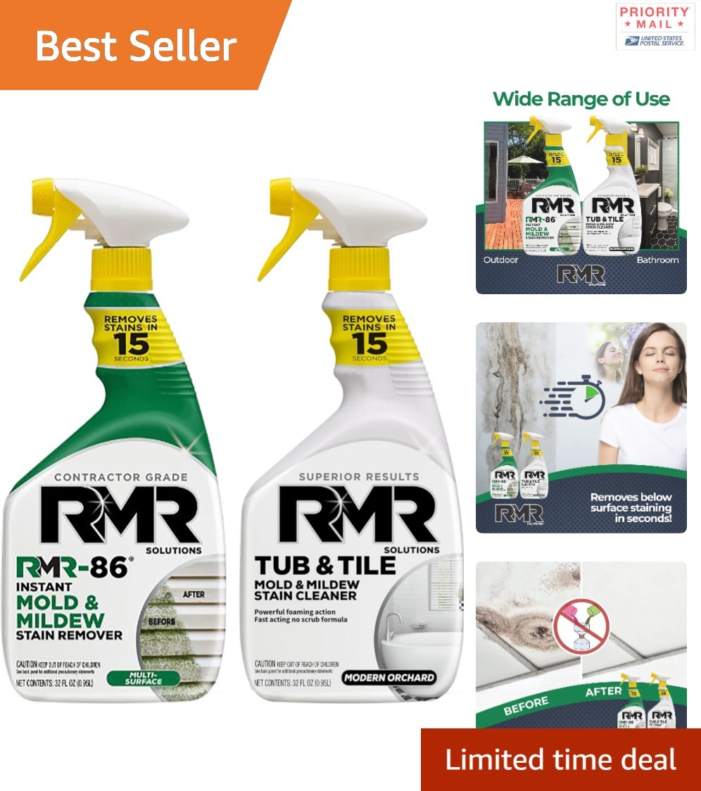 Rapid Stain Removal Spray Kit 2 Bottles 950ml Indoor Outdoor Cleaning Solution