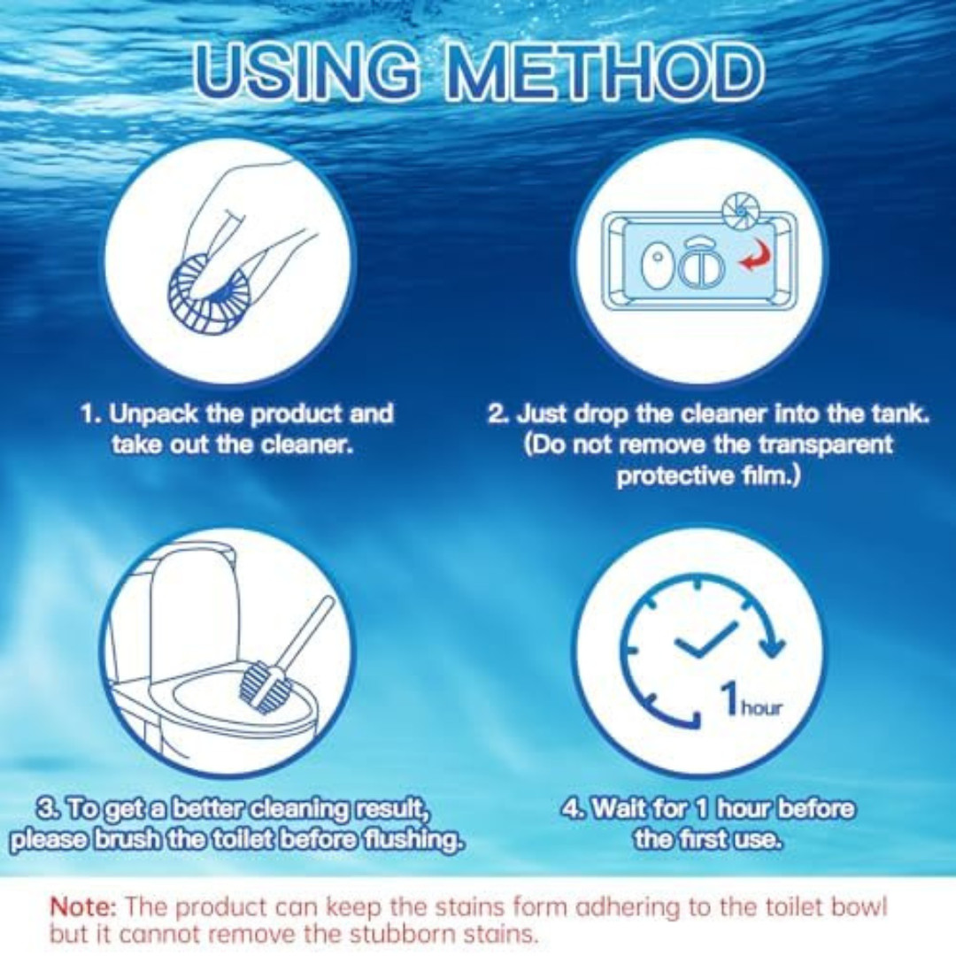 Vacplus Automatic Toilet Bowl Cleaner Tablets Bathroom Toilet Tank Cleaner NEW!.
