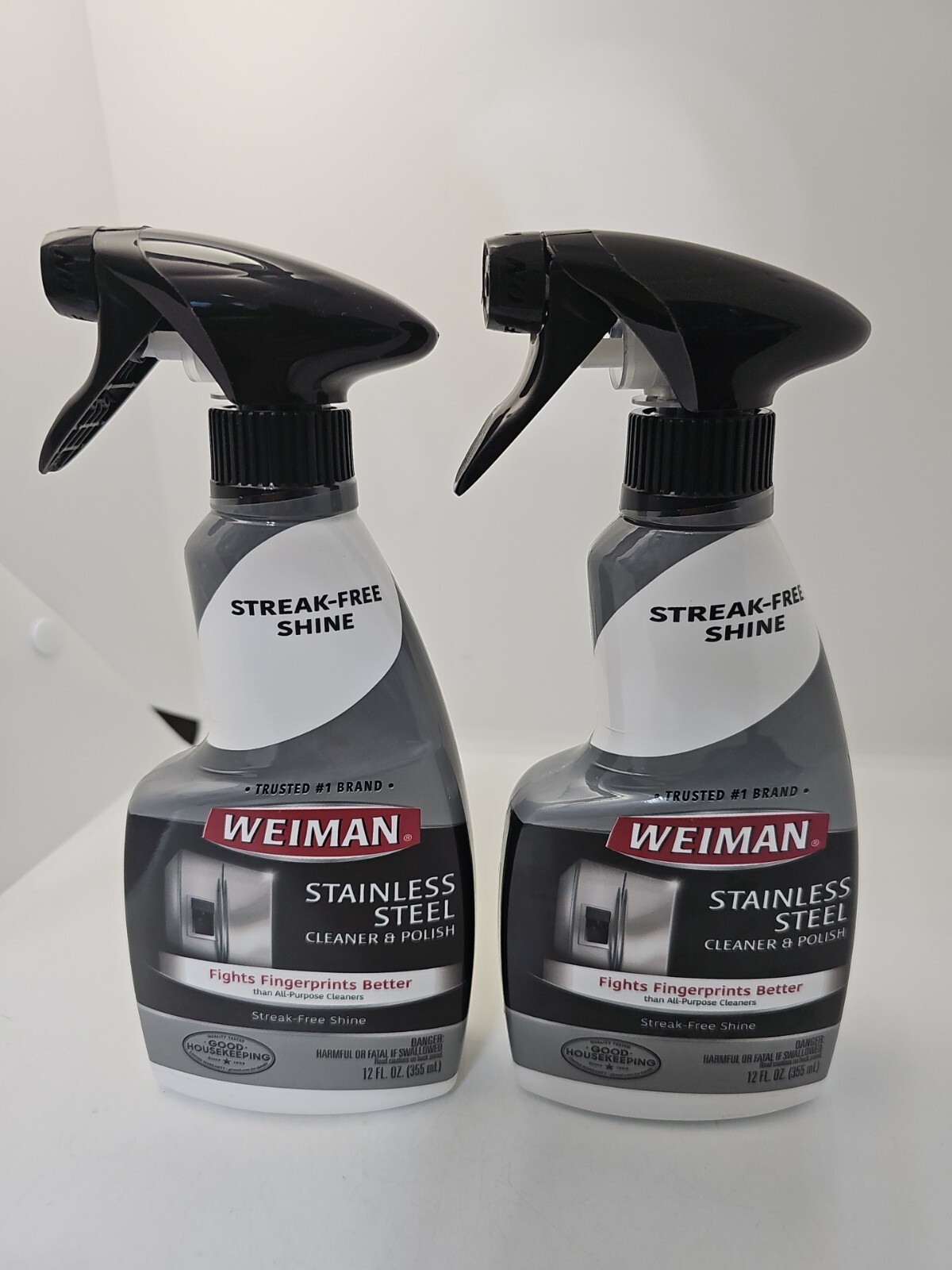 Weiman STAINLESS STEEL Appliance Grill Range CLEANER&POLISH Streak Free(2pk)12oz
