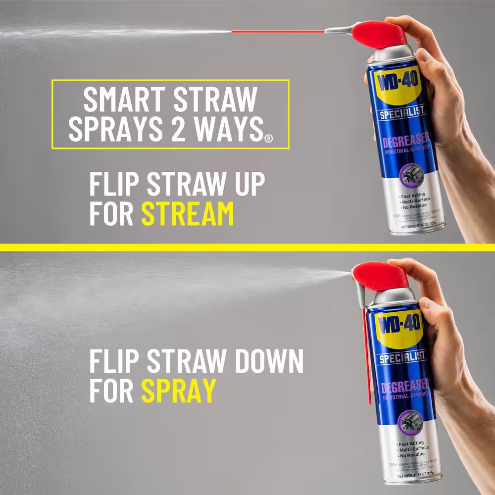 15 Oz. Degreaser, Industrial-Strength Fast Acting Formula with Smart Straw
