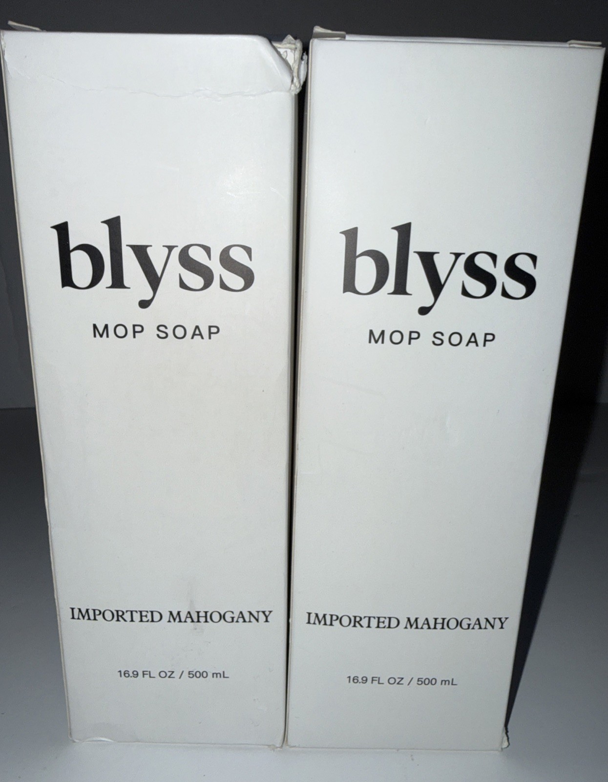 Lot of 2 NEW Blyss Mop Soap Imported Mahogany 16.9 Fl Oz