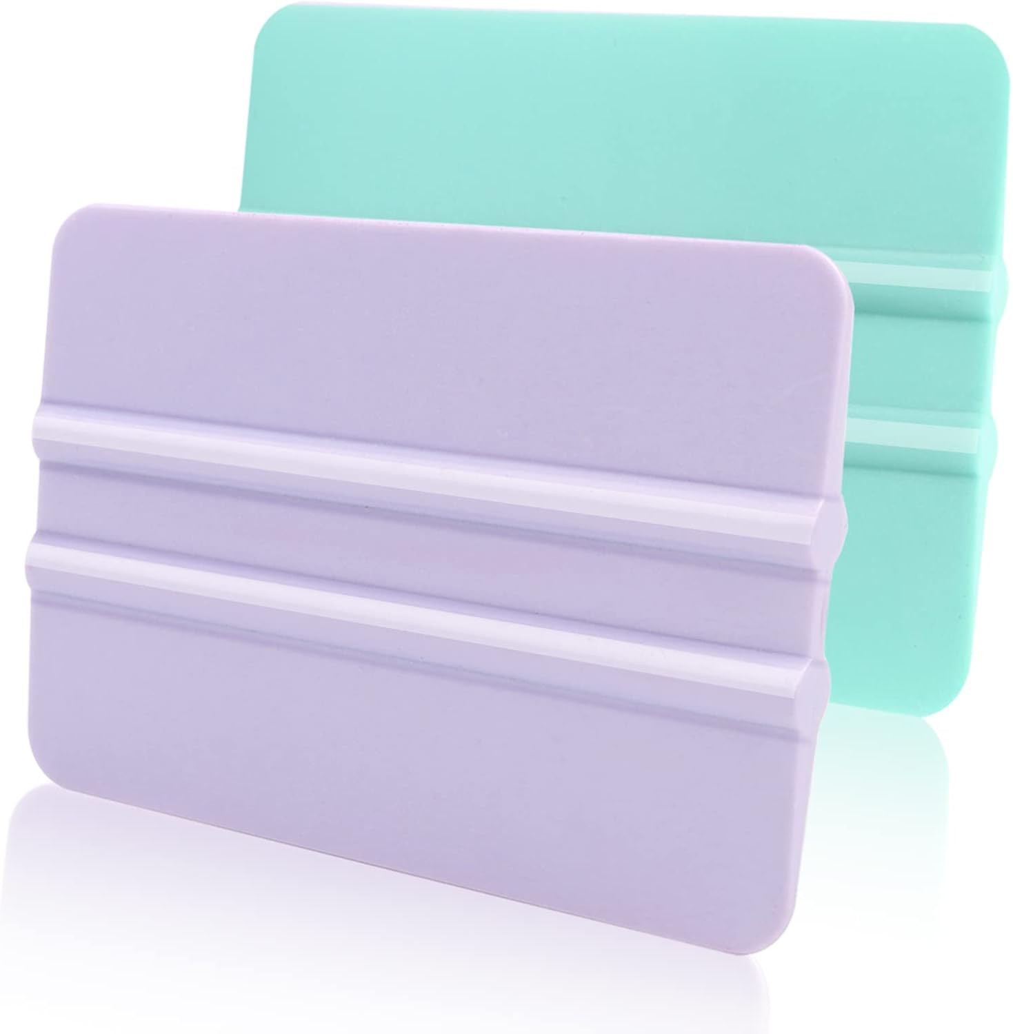 Squeegee for Vinyl- Felt Vinyl Squeegee 2 Pcs,Purple and Teal Squeegees Scraper