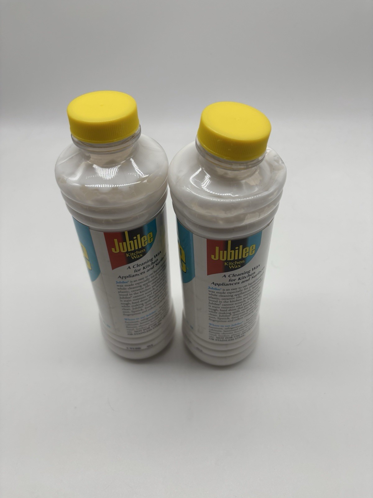 NOS JUBILEE Kitchen Wax – Two (2) 15 Ounce Bottles – Protects – Shines