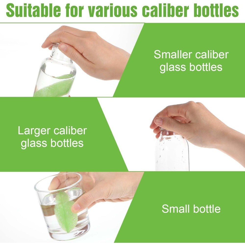 Magic Beans Bottle Cleaning Sponge Reusable Heat Resistant Scrubber for Small