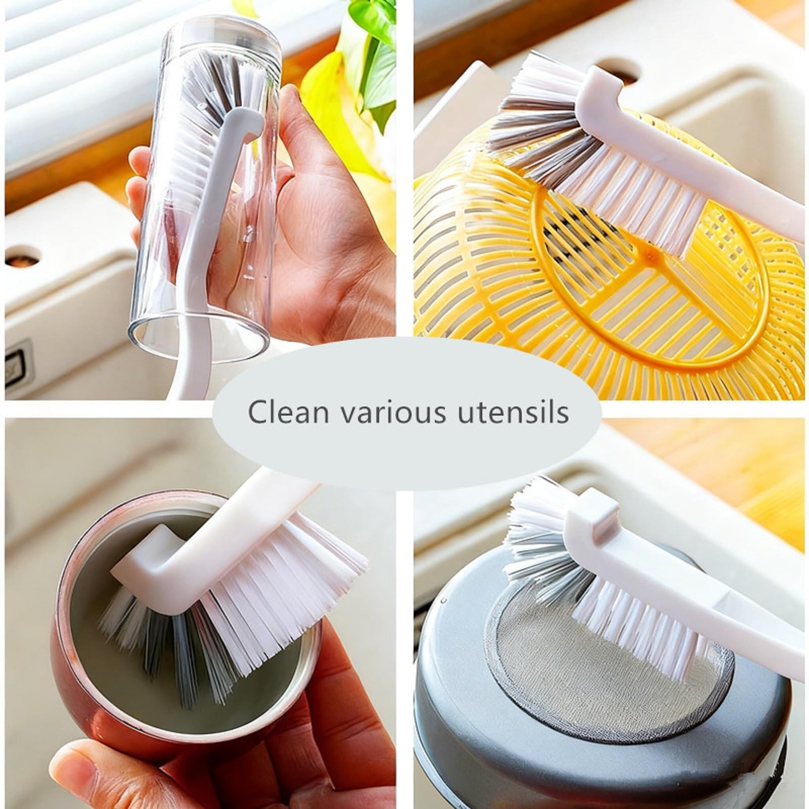 Cleaning Brushes, for Sink, Bathroom & Kitchen Corners – Compact Design with …