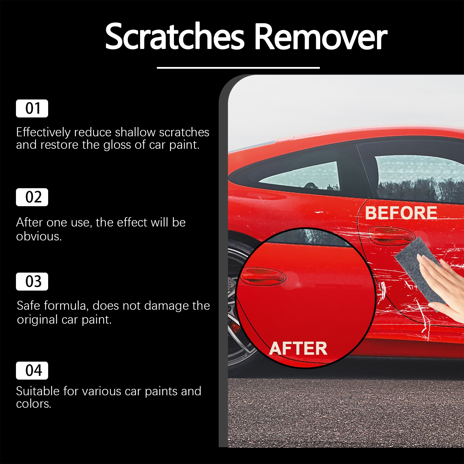 Scratch Repair Kit – Car Paint Scratch Remover with Nano Technology Paste