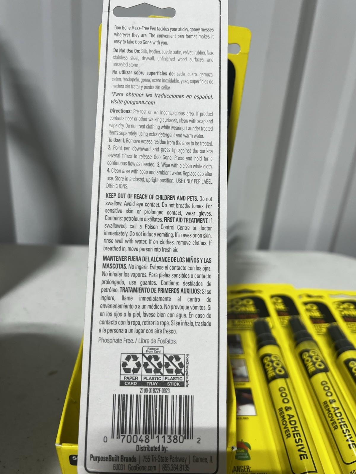 Goo Gone On The Go Pen Adhesive Removes Stickers Price Tags & Scuffs 5 Pack