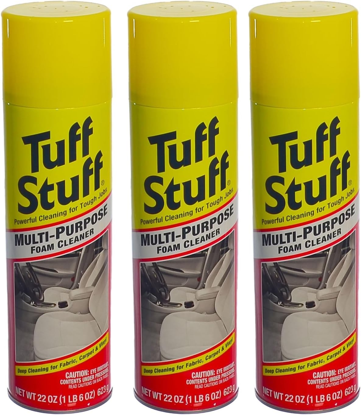 3 Pack tuff stff powerful cleaning for tough jobsb Multi-Purpose Foam Cleaning