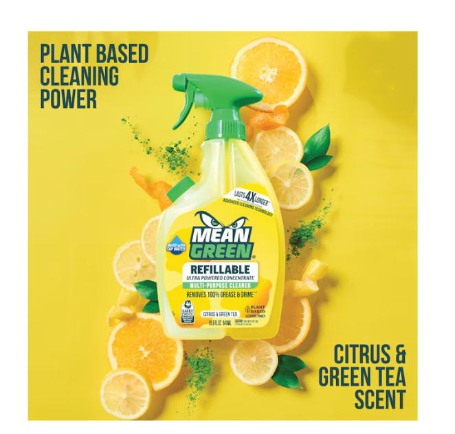 Mean Green Refillable 28.6oz Citrus Green Tea Liquid All-Purpose Cleaner
