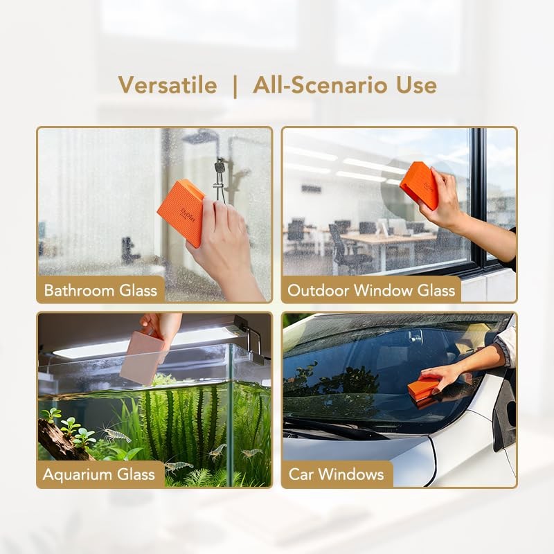Limescale Eraser for Glass, Professional Hard Water Stain Remover Tool for Wi…