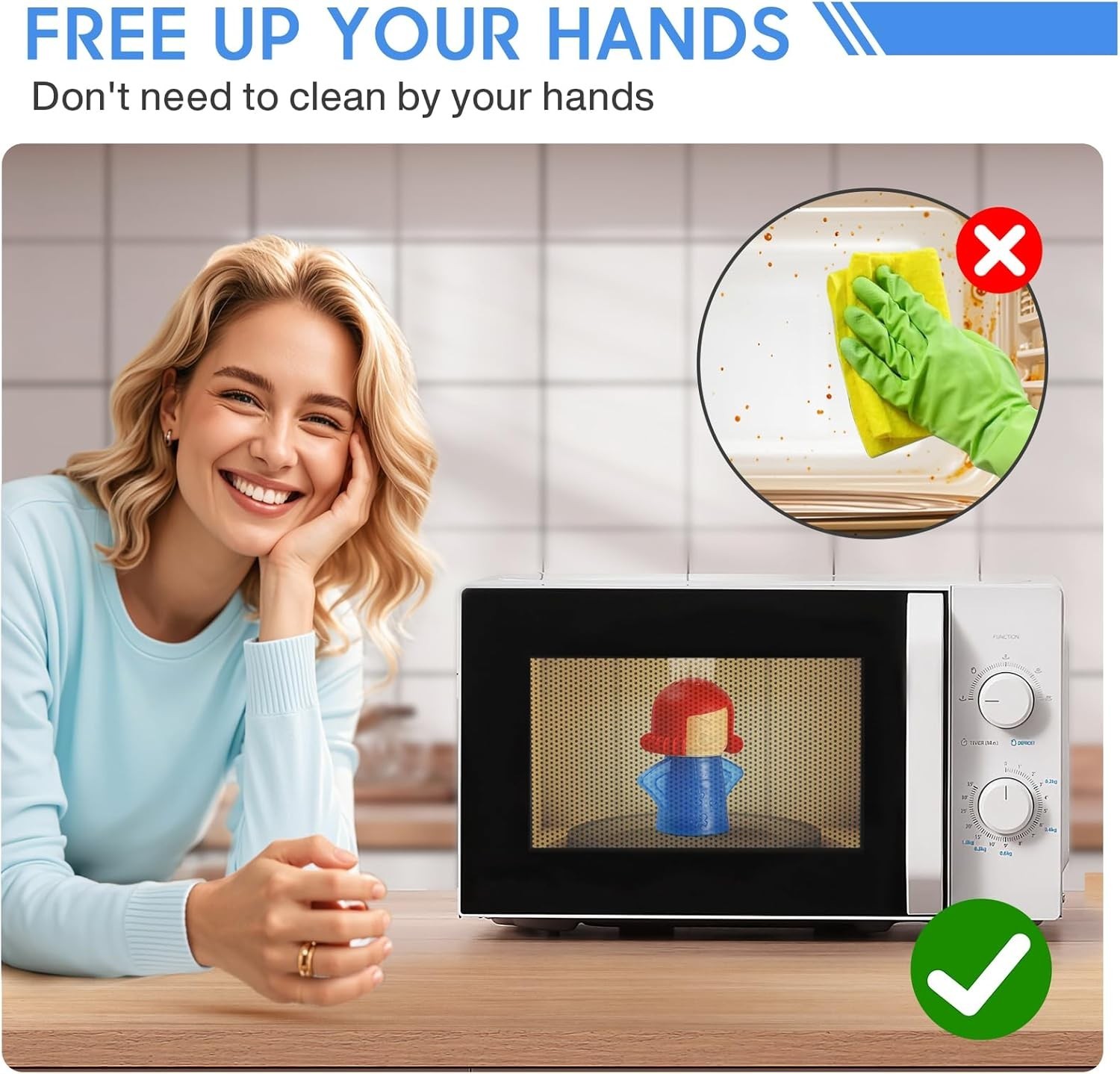 Fast & Easy Microwave Steam Cleaner – 2 Pack with Fun Design and Safe Handles