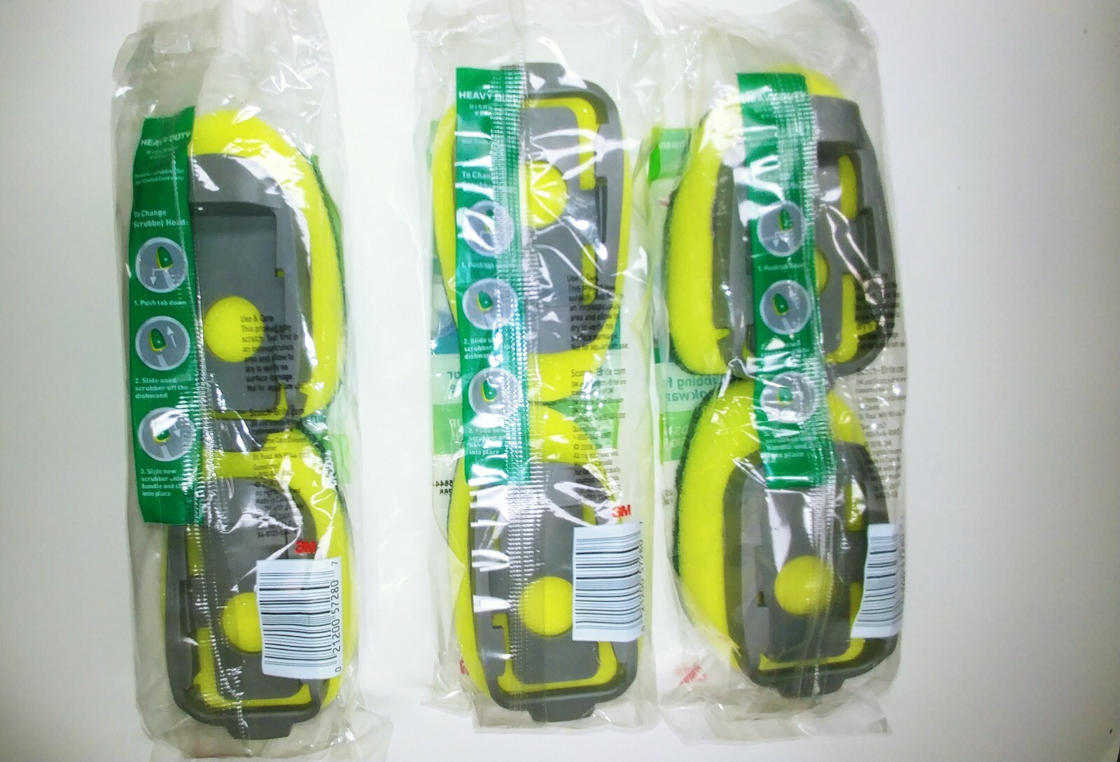 Scotch-Brite Heavy Duty Dishwand Refills 3 Packs 6 Total New