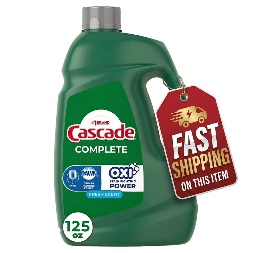 Cascade Complete Gel + Oxi Dishwasher Detergent, 125 fl. oz.