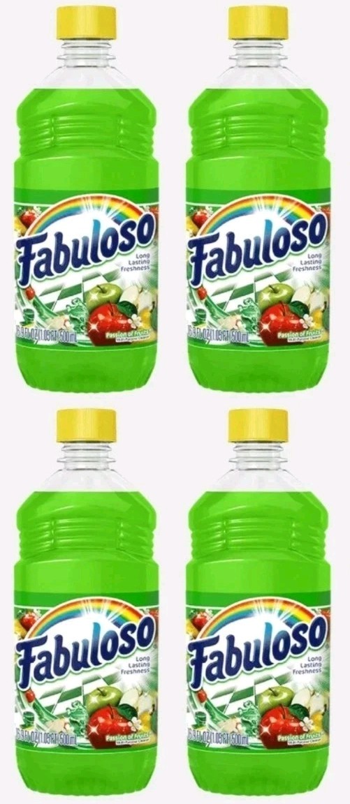 4 Packs Fabuloso Passion of Fruits Multi-Purpose Cleaner, 500ml