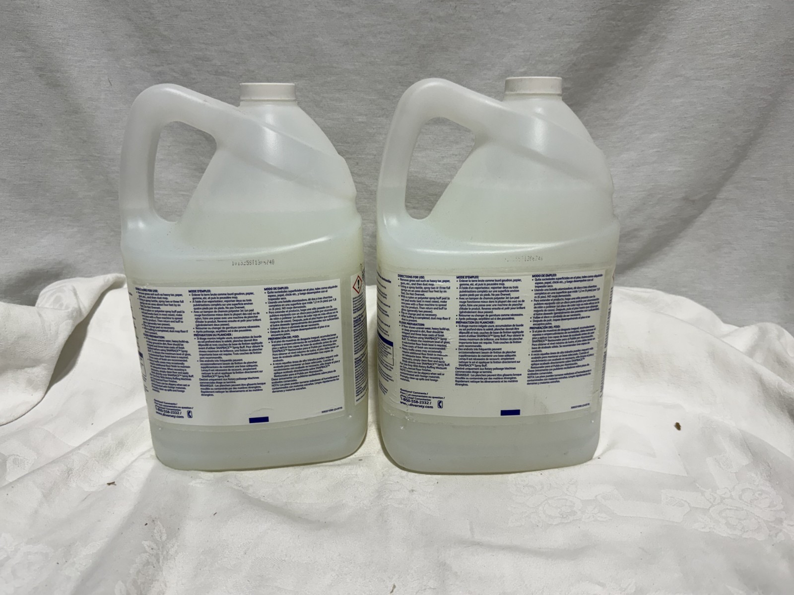 Lot Of 2 Diversey Snapback Concentrated Spray Buff Floor Finish 1 Gallon Each