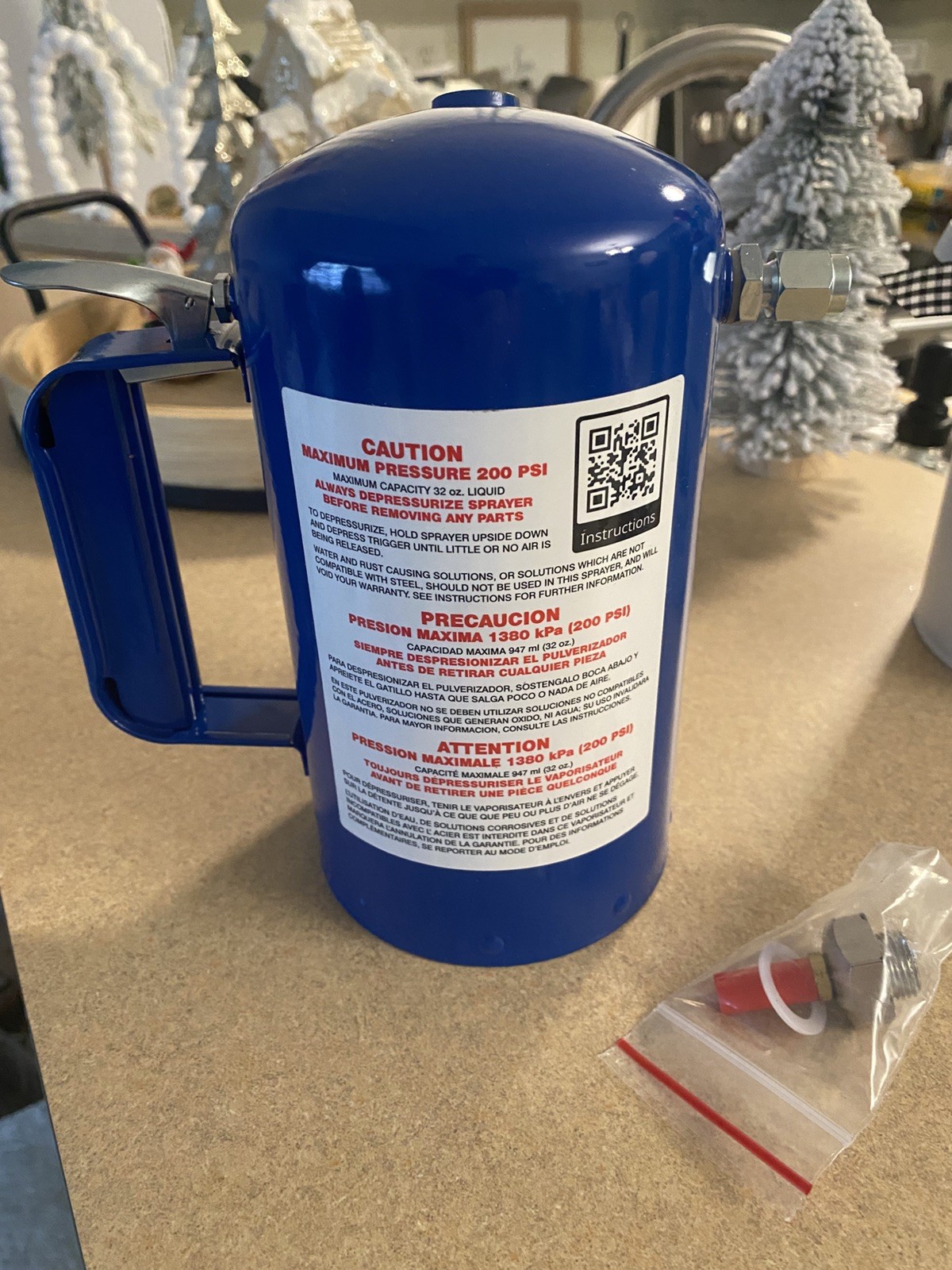 Zep Model B Heavy-Duty Steel Solvent Sprayer – 32 oz Portable Air Sprayer Steel.