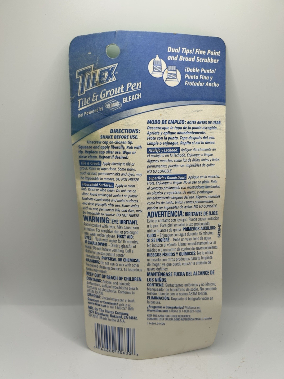 Tilex Tile & Grout Pen Removes Stains 2 oz Dual Tip Clorox Bleach 2010